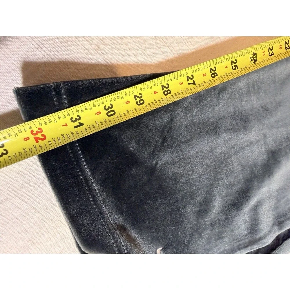 Nike Pants Womens Medium Gray Velour Flare Sweatpants Zip Low Rise Y2K